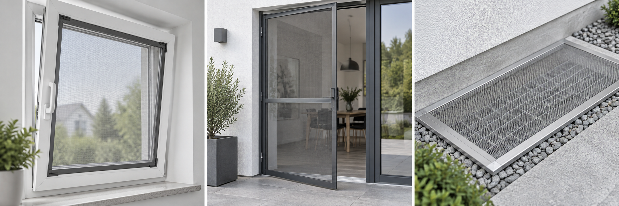 Insektenschutzlösungen für Fenster, Terrassentür und Kellerschacht